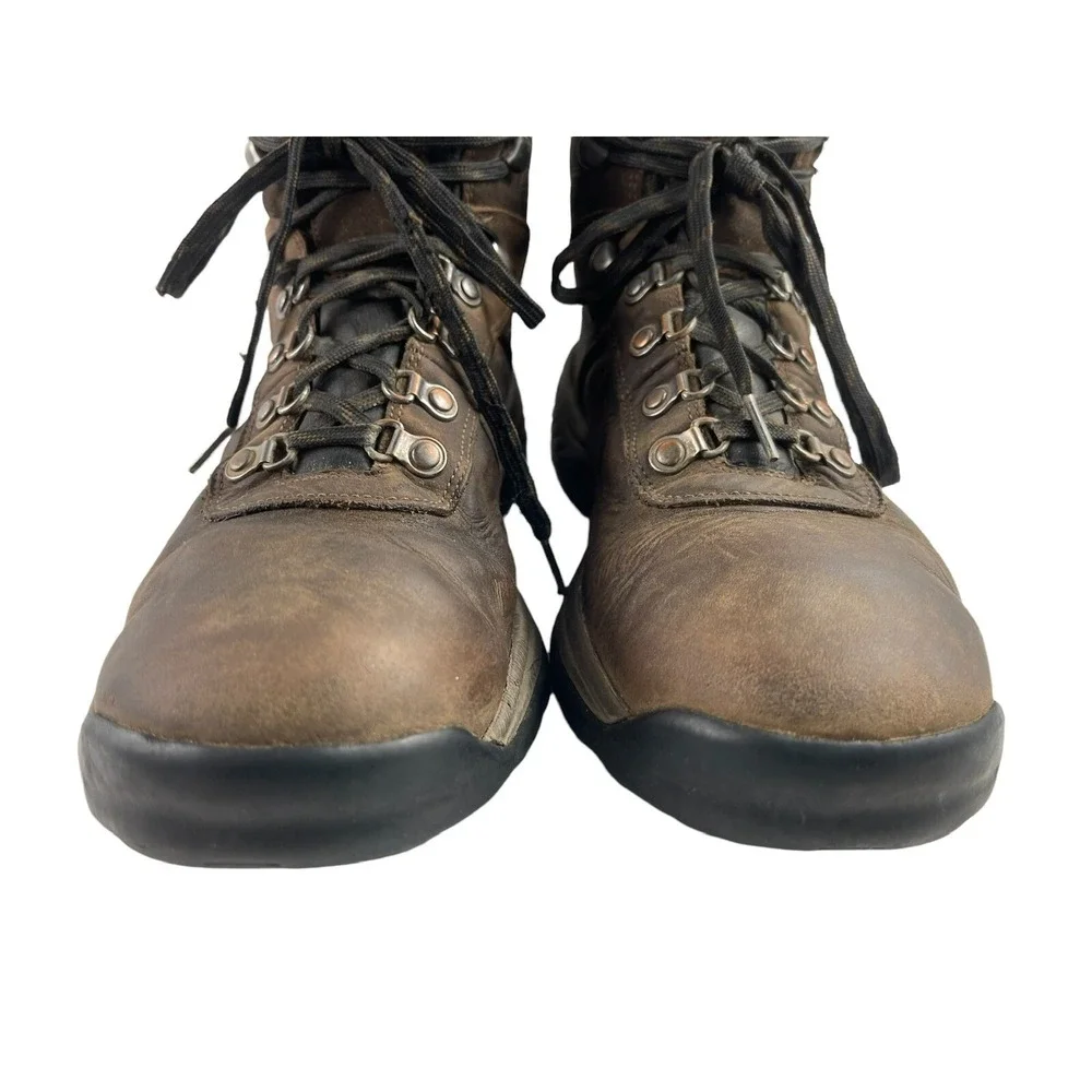Timberland Flume Hiking Boots Mens 10.5 M Brown Leather Waterproof Mid Ankle